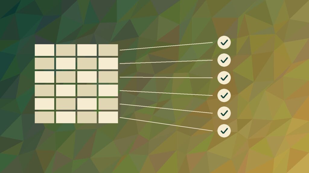 Data driven testing: a test data table feeding passed checks