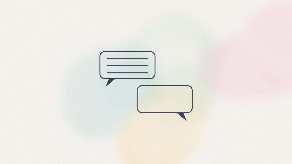 MS CRM lookup language speech bubbles illustration