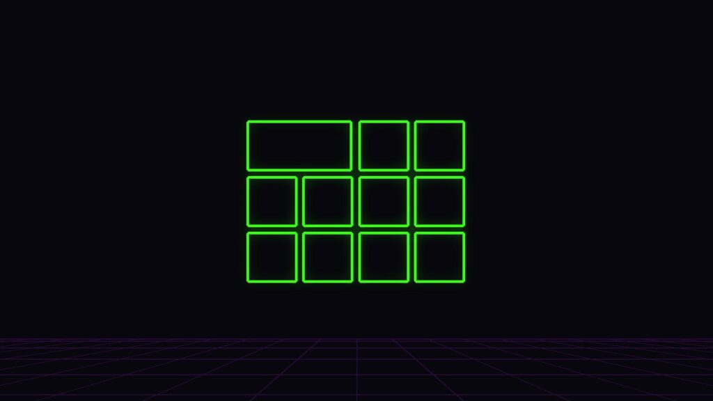 Windows Phone 7 Mango neon tiles illustration